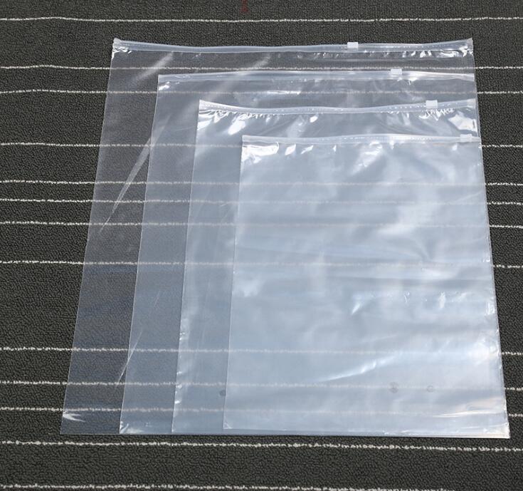 Manufacturer customized transparent PE clothing slider bag